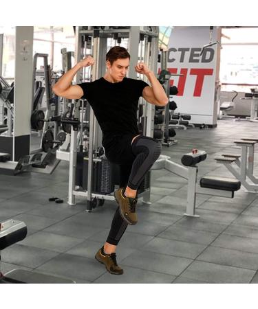 Full Leg Compression Sleeves 2 Pack XL for Running Cycling Basketball Support - Arthritis Joint Pain Relief Meniscus Tear - Black X-Large - Buy Online on GoSupps.com