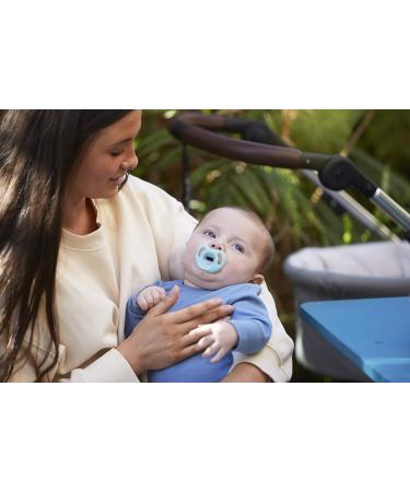 Tommee Tippee Ultra-Light Silicone Pacifiers 4-Pack, BPA-Free Symmetrical Design for 0-6 Months - Light Blue/Green - Buy Online on GoSupps.com