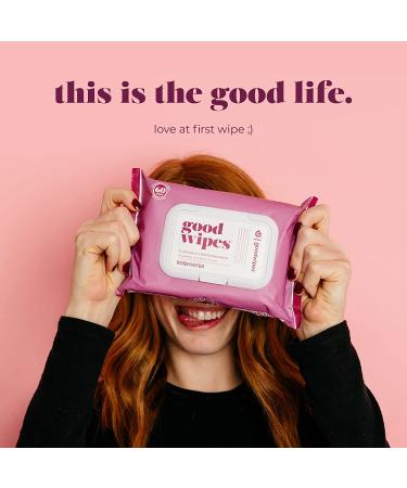 Goodwipes Flushable Plant-Based Wipes | Rosewater & Aloe | 180 ct (3 packs) | Septic Safe | At-Home Dispenser | Biggest Adult Wipes - Buy Online on GoSupps.com