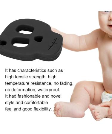 Waterproof Black Skull Baby Safe Silicone Teether | Soothing & Safe for Infants - Buy Online on GoSupps.com