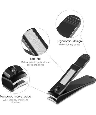 Stainless Steel Nail Clippers Set for Men & Women - 2PCs Sturdy Fingernails & Toenails Cutter Kit - 2 Count - Buy Online on GoSupps.com