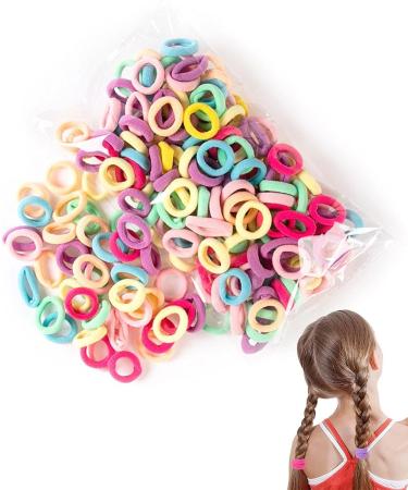ELastic Hair Ties | 100 Seamless Hair Bands | Baby Hair Bands | Colored Soft Small Toddler Hair Ties | Multicolor Toddler Hair Bobbles | Seamless Elastic Girls Hair Bands for Girls Colorful1 - Buy Online on GoSupps.com