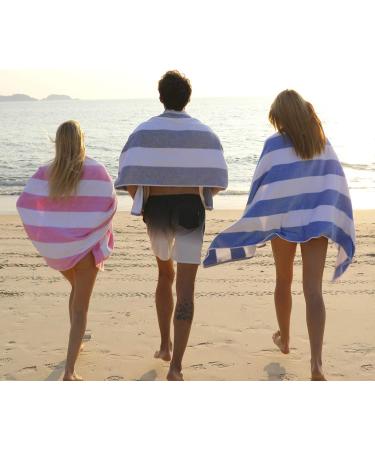 HEMBAY Fluffy Oversized Beach Towel - Rose Red Striped 70 x 35 Inch Cotton Pool Towel - Buy Online on GoSupps.com
