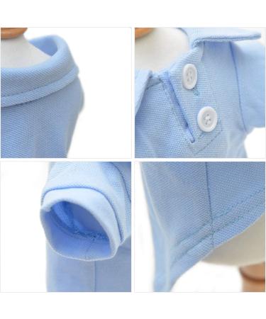 Lovelonglong Basic Dog Polo Shirt - Sky Blue - Size L (-18lbs) | Premium Cotton Polo T-Shirt for Small, Medium, Large Dogs - Buy Online on GoSupps.com