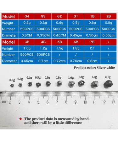 FREE FISHER 500Pcs Removable Split-Shot Lead Sinking Fishing Sinkers 0.4g - Buy Online on GoSupps.com
