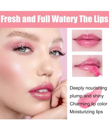  Hongjingda Plumping Lip Oil | Tinted Moisturizing Gloss | 6 Plump Lip Gloss Tinted Clear Lip Care Glass Lip Shine Oil Repair Nourishing  - Buy Online on GoSupps.com