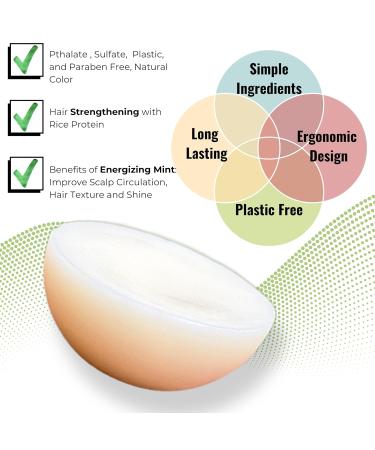 Strengthening Hair Conditioner Bar with Rice Protein - 65g Mint Scent | Hair Dot | International Shipping - Buy Online on GoSupps.com