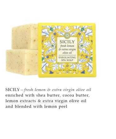 Sicily Exfoliating Spa Soap - Set of 3 Square Bars (6.35 oz Each) | Luxurious Skin Care for All Skin Types - International Shipping Available - Buy Online on GoSupps.com