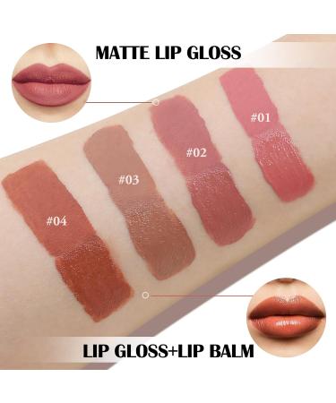 Double Head Lipstick & Moisturizing Lip Balm Kit | 2-in-1 Matte Gloss | Waterproof & Long Lasting #01 - Buy Online on GoSupps.com