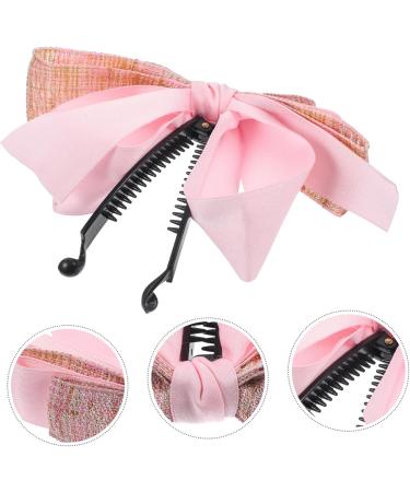 Banana Clip Fishtail Holder French Clincher Combs Banana Bow Clip Bow Clip for Women Miss Plastic Curlers Hair - Buy Online on GoSupps.com