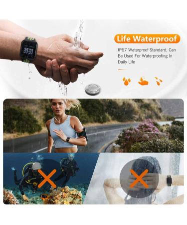 Wafa Fitness Tracker with Heart Rate Blood Pressure Monitor - Waterproof Smart Watch for Kids Women and Men - Activity Tracking Pedometer Watch - Green - Buy Online on GoSupps.com