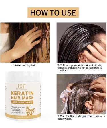  Shiyalan IKT Hair Mask Keratin 250ml deeply moisturizes and conditions skin texture reduces split ends and frizz for all hair types - Buy Online on GoSupps.com