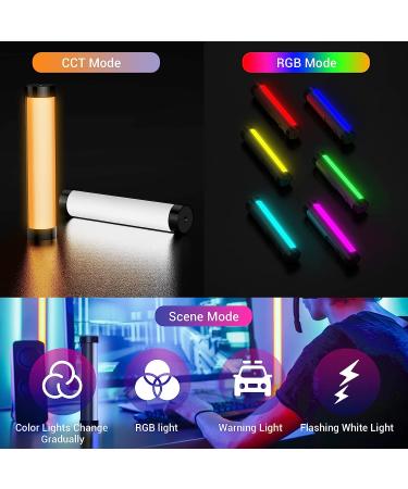 LUXCEO Handheld RGB LED Video Light Wand for Photography - Rechargeable Mini Stick for Video Shooting - Magnetic Professional Tube Light for YouTube and TikTok - Black - Buy Online on GoSupps.com