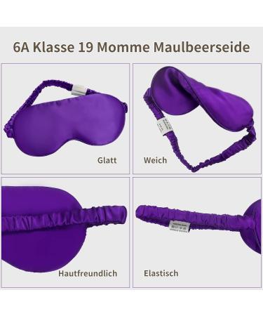 Yunchi 100% Silk Sleep Mask for Men & Women | Comfort Bio Satin Eye Mask | 19 Momme Pure Mulberry - Fantasy Violet - Buy Online on GoSupps.com