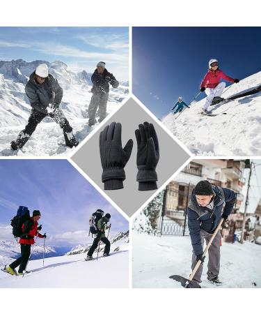 Acdyion Winter Ski Gloves for Men & Women - Warm Thinsulate Outdoor Gloves for Skiing Hiking Cycling & Snowboarding - Black - Buy Online on GoSupps.com