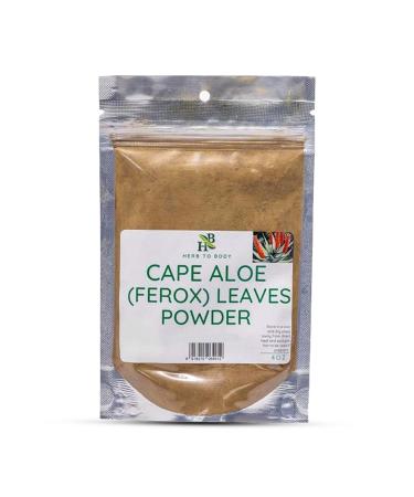 Herb To Body Cape Aloe Powder 4 oz Wildcrafted Aloe Ferox Leaves Natural Laxative Powder for Gut Health and Digestive Detox