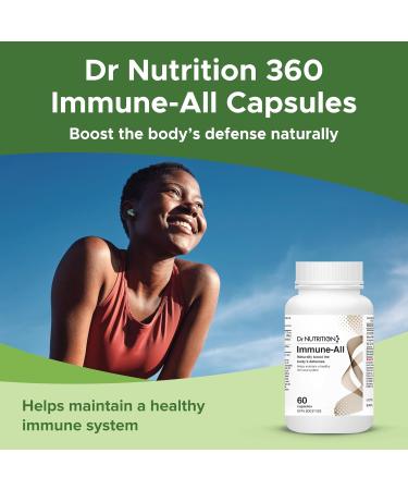 Immunity Support Supplement - Strengthens Body's Natural Immune System - Maintains Defense Against Inflamation Flu and Infection - Increases Energy Levels and Mood - Dr Nutrition 360 - Buy Online on GoSupps.com