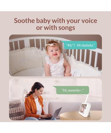 Peekababy Smart Baby Monitor with Camera and Audio | 5'' LCD Screen | Cry Detection | Sleep Analysis | 2-Way Talk | Clear Night Vision | Gift for Baby Shower - White - Buy Online on GoSupps.com