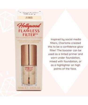 Charlotte Tilbury Mini Hollywood Flawless Filter - Travel Size Fair 2 | Customizable Face Liquid Makeup Booster & Tinted Primer Foundation Highlighter Beige - 1 Count - Buy Online on GoSupps.com