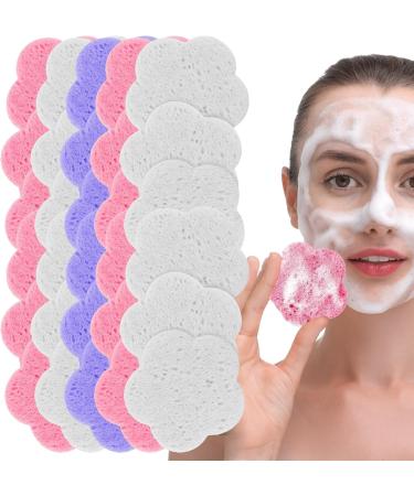 Facial Sponges for Washing Facial Spa Sponges for Facial Cleansing Gentle Cleansing Sponges for Girls Face Cleansing Pads Flower Shape for Business Trip Date - Buy Online on GoSupps.com