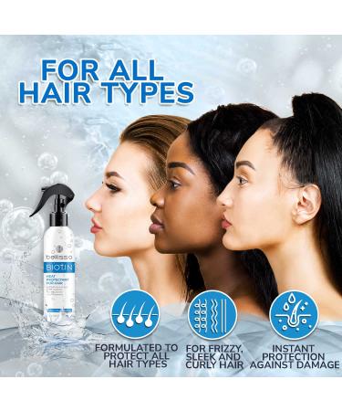 BELLISSO Biotin Heat Protectant Spray with Moroccan Argan Oil - Leave-in Deep Conditioner for Dry Damaged Hair - Buy Online on GoSupps.com