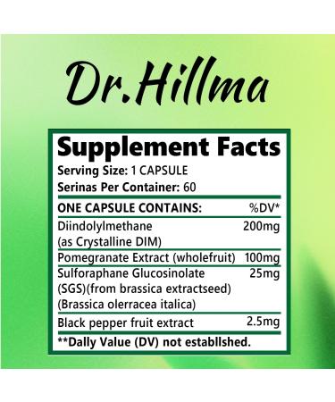 DIM Supplement 200MG - Diindolylmethane for Hormone Balance Estrogen Support & Menopause Relief - 60 Capsules - Buy Online on GoSupps.com