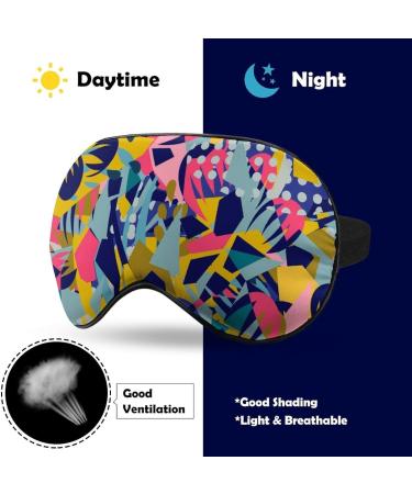 Hand Drawn Abstract Floral Sleep Mask - Adjustable Strap, Blocks Light - Unisex Eye Cover for Sleeping, Travel, and Nap - Buy Online on GoSupps.com