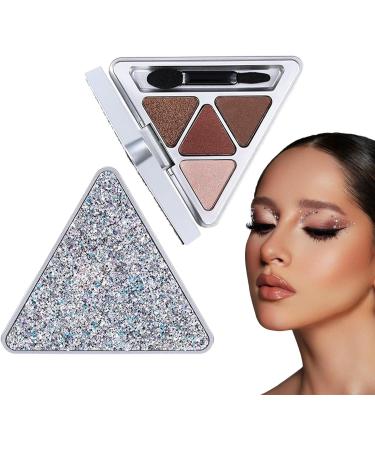 Natural Eyeshadow Palettes | 4 Colors Blendable Bright Makeup Palette - Professional Eye Shades Cosmetics - Waterproof Pigment Eye Shadow Pallete Glitter Makeup Palette Colorful Eyeshadow Littryee F401#brown Kiss Secret Language - Buy Online on GoSupps.com