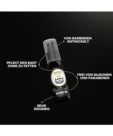 Sido Barber Beard Oil for Men | Argan Oil & Vitamin E - 60ml Citrus Fragrance | Optimal Beard Growth & Styling Care - Buy Online on GoSupps.com
