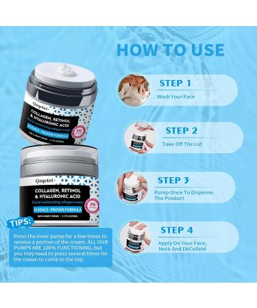 Face Cream Collagen Retinol & Hyaluronic Acid Cream 1.7 fl.oz Anti-Aging Facial Moisturizer Daily Moisturizer Face Lotion for All Skin Tapes Women and Men 1.7 Fl Oz (Pack of 1) - Buy Online on GoSupps.com