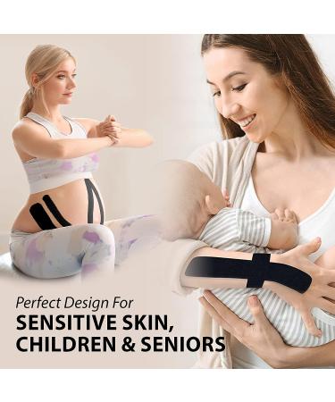 Haruto Life UP Extra Sensitive Kinesiology Tape for Daily Use Dermatologically Tested Latex Free for Ultra Sensitive Skin Injury Pregnant Women Office Worker Children (Pre-Cut Pink) Pink Precut Type - Buy Online on GoSupps.com