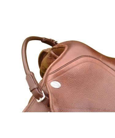 Leather Grab Strap for English Saddle - Safety Handle for Balance & A Secure Seat When Horse Riding Brown