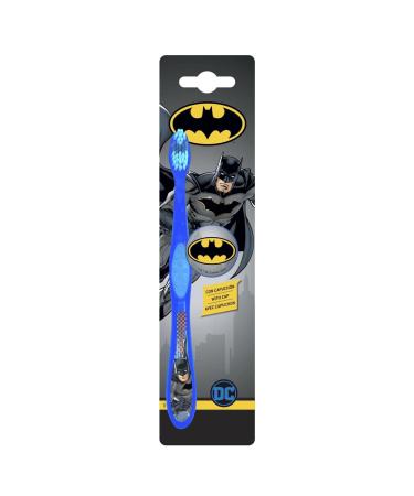 Dark Knight Kids Toothbrush with Protection Cap Comfortable Handle and Soft Bristles for Ages 3+