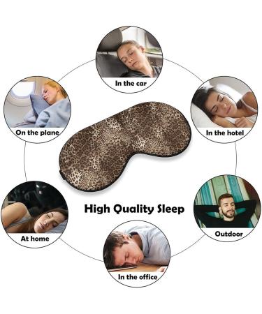 Leopard Animal Print Sleep Mask for Women | Adjustable Eye Shades with Elastic Strap - Best Sleep Accessory - Buy Online on GoSupps.com