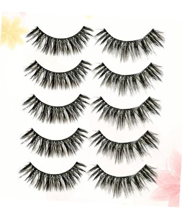 Beavorty 5 Pairs natural false lashes natural false eyelashes natural fake lashes cross eyelashes natural fake eyelashes dense eyelash natural eyelashes European and American 3d - Buy Online on GoSupps.com