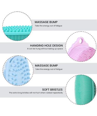 NASHARIA 3 PCS Silicone Body Scrubber Set - 2-in-1 Loofah and Rapid Foaming Scrubbers for Shower - Clean and Sanitary Skin Care Solution - Buy Online on GoSupps.com