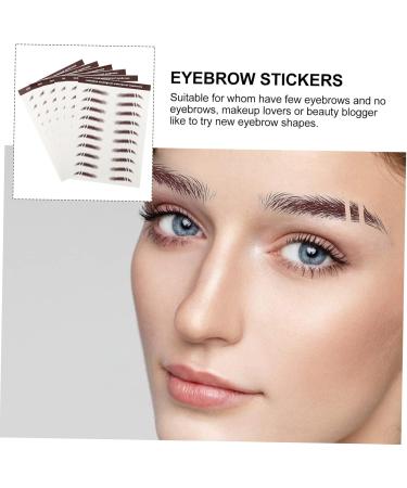 NOLITOY Makeup Gadgets 24 Pcs Eyebrow Stickers Hair Lady Tools Imitation Eyebrow Tattoos Transfer Stickers Water Proof 3d mediumx4pcs Brownx4pcs - Buy Online on GoSupps.com
