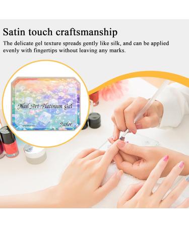 Manolyee Pat Gradient Paint Gels After Palette with 9 Colors Creative Nail Accessories for Manicure Painting Art - Buy Online on GoSupps.com