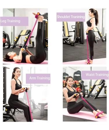 Buy New Multifunction Tension Rope - 6-Tube Elastic Yoga Pedal Puller Resistance Band | Natural Latex Fitness Equipment for Abdomen Waist Arm Leg Stretching | International Shipping Available - Pink - Buy Online on GoSupps.com