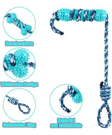 Bestomrogh Dog Toy - Interactive Natural Rubber Kisses with 48cm Long Rope for Teeth Cleaning | Ideal for Small Medium & Large Dogs - Buy Online on GoSupps.com