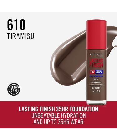 Rimmel Lasting Finish 35HR Foundation in 610 Tiramisu - Long-Lasting Coverage - Buy Online on GoSupps.com