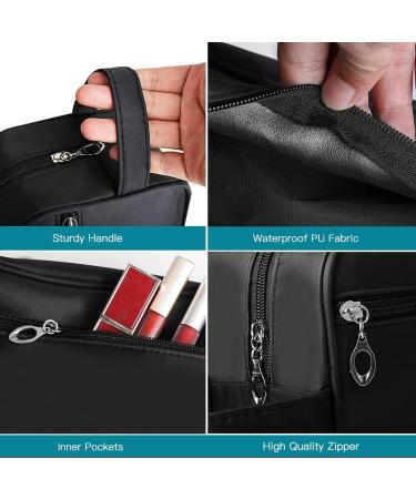 Czyan Waterproof Toiletry Bag for Men & Women - Travel Wash/Shaving/Makeup Bag - Black - Buy Online on GoSupps.com