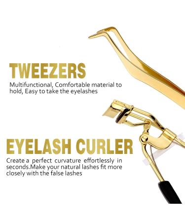 Professional Lash Clusters Kit - Mixed Lengths 3D Volume Cluster Lashes with Curler, Tweezers, Waterproof Liquid Eyeliner, Glue, Coating Remover - 1 Kit - Buy Online on GoSupps.com