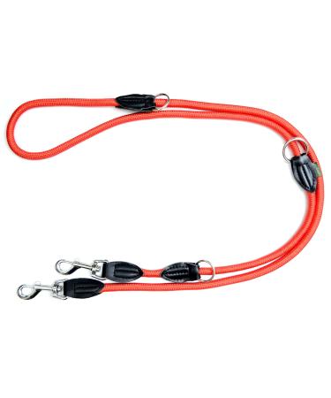 Leitengr n dog leash derby |2m length robust nylon flexibly adjustable for medium -sized to large dogs |Radiant red Tango Red 2 m x 1.1 cm - Buy Online on GoSupps.com