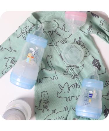 MAM Easy Start Self-Sterilizing Anti-Colic Baby Bottle 3 Pack (160ml) - Slow Flow Teats for Newborns - Blue/Green Designs - International Shipping - Buy Online on GoSupps.com