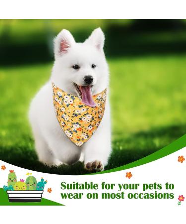 Summer Dog Bandanas: Reversible Floral Triangle Bibs for Dogs Cats - Cute Flower Patterns XL - Buy Online on GoSupps.com