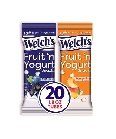 Welch's Fruit Snacks Variety Pack - Blueberry Acai & Mango Peach, Gluten-Free, 20 Single-Serve Bags, 1.8 oz Each - Buy Online on GoSupps.com