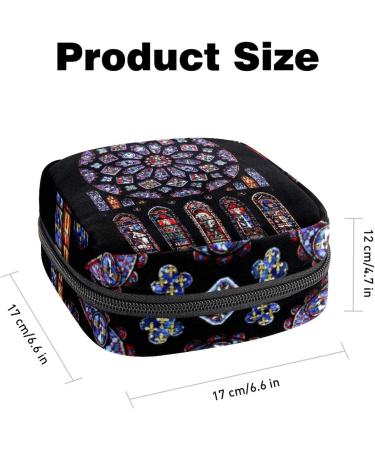 Anna Cowper Stained Glass Sanitary Napkin Storage Bag - Multi-Colored Period Pouch for Women and Teens - Buy Online on GoSupps.com