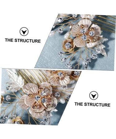 FRCOLOR comb hair jewels for women bridal hair clip hair claw clips for women pearl hair barrettes pearl headpiece goody hair clips for women Hair Side Hair up Miss alloy modeling - Buy Online on GoSupps.com