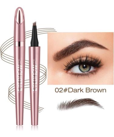 Magic Eyebrow Pencil 2024 New Magic Eyebrow Microblading Pen 4-Tipped 3D Waterproof Microblading Eyebrow Pencil Contouring Pen Natural Long-Lasting Makeup Fine Strok Eye Brow Pencils Dark Brown - Buy Online on GoSupps.com